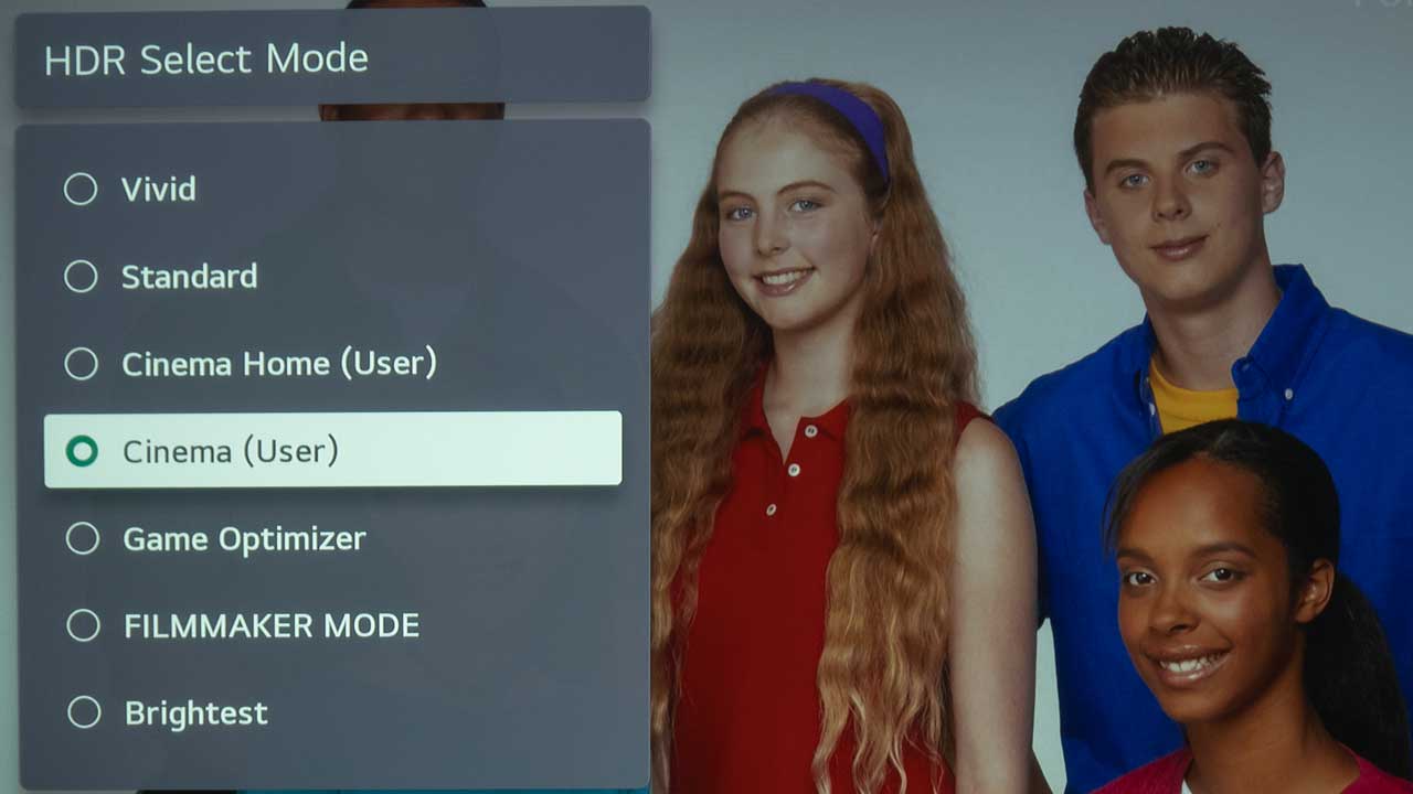 LG-HU715Q HDR Select Mode Menu