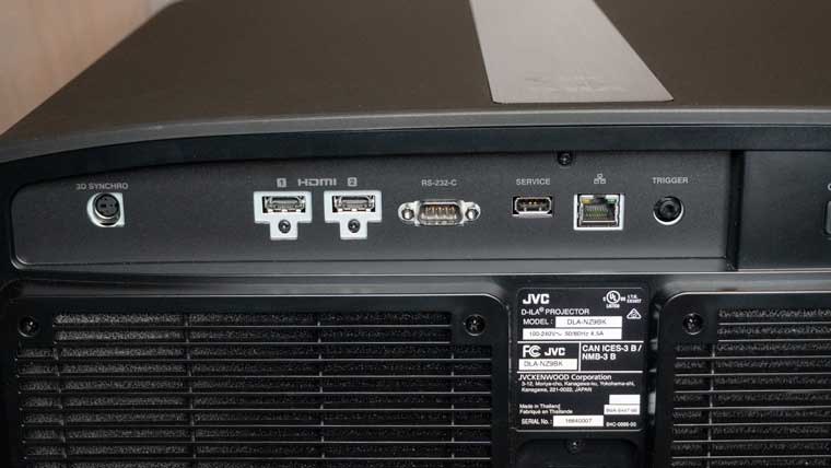 JVC DLA-NZ9 rear connections panel