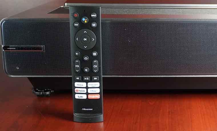Hisense PX1 projector and remote control