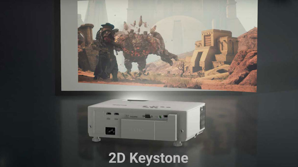 2D keystone can autocorrect alignment issues