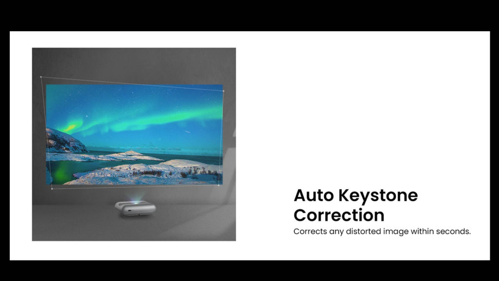 JMGO O1 PRO auto keystone correction