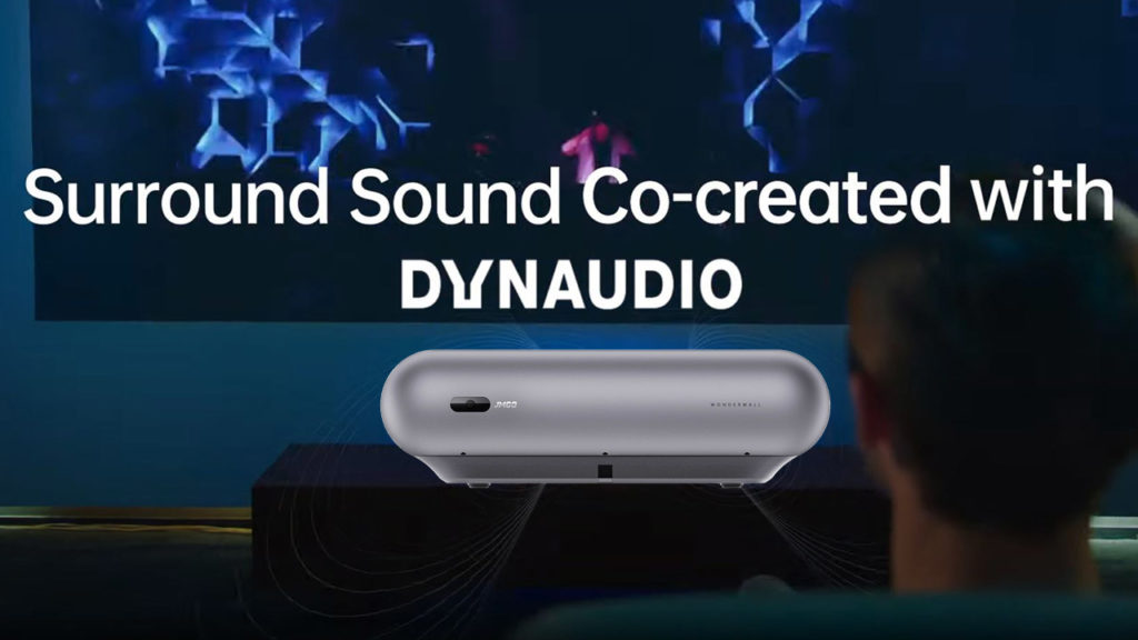 JMGO O1 PRO audio was co-engineered with DynAudio