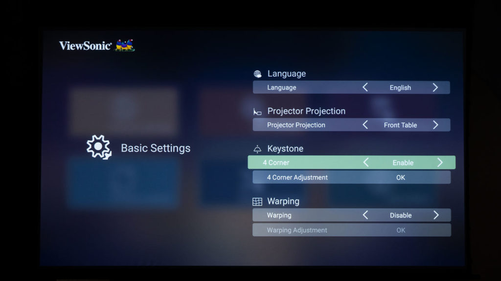 Keystoning is helpful if you are forced to set up your projector in less than ideal uneven environments.