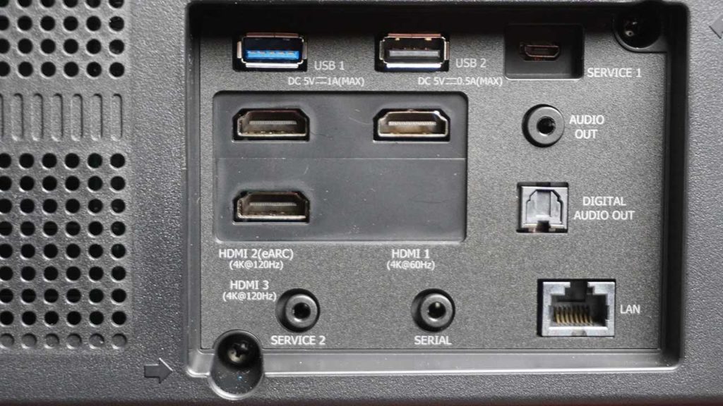 Three HDMI inputs and a USB 3.0 for the fastest connections