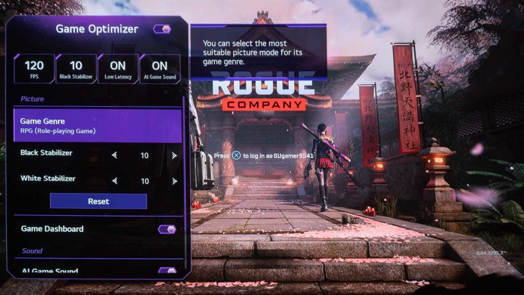 LG CineBeam HU915QB game mode
