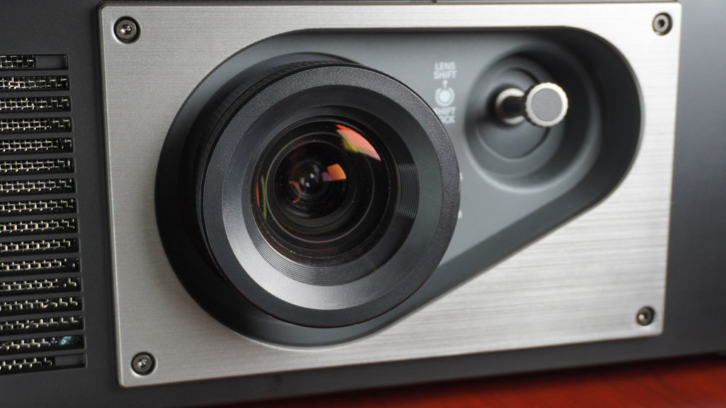 Panasonic PT-FRQ50 Projector lens close up