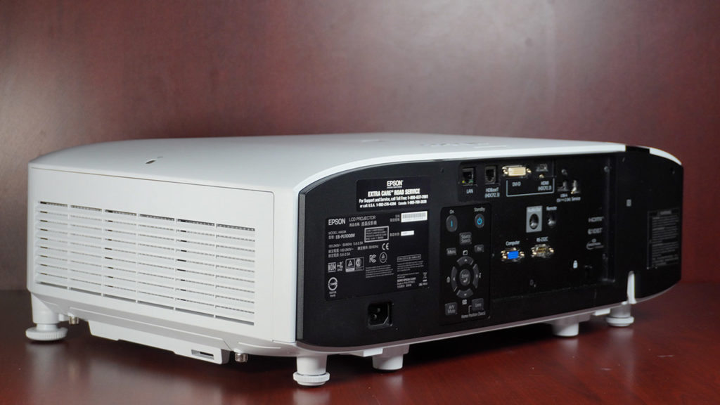 Epson PRO EB-PU1008W projector from the rear