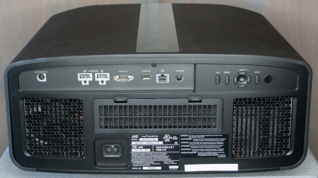 JVC RS1100 Projector from the rear