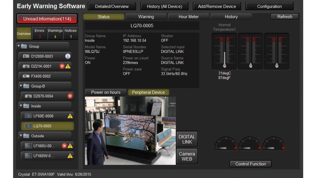 Panasonic Monitoring Software - Projector Reviews - Image