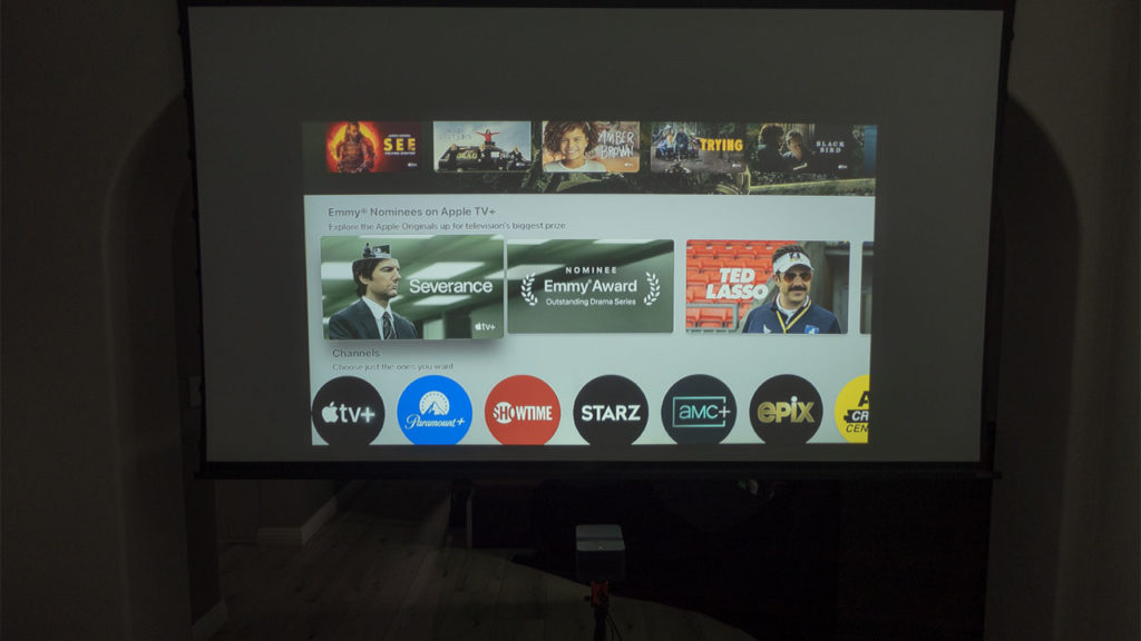 Philips Screeneo U4 Projecting on Screen - Projector Reviews - Image