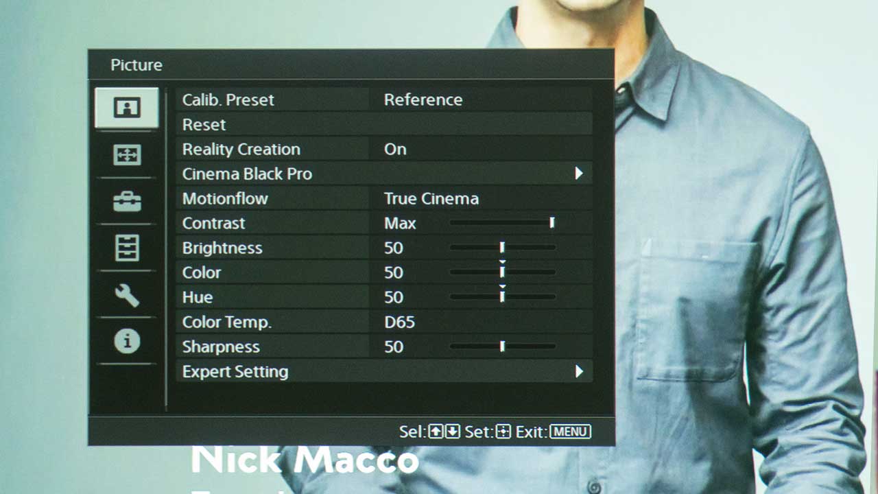 Sony-XW5000ES-Menu-1 - Projector Reviews Image