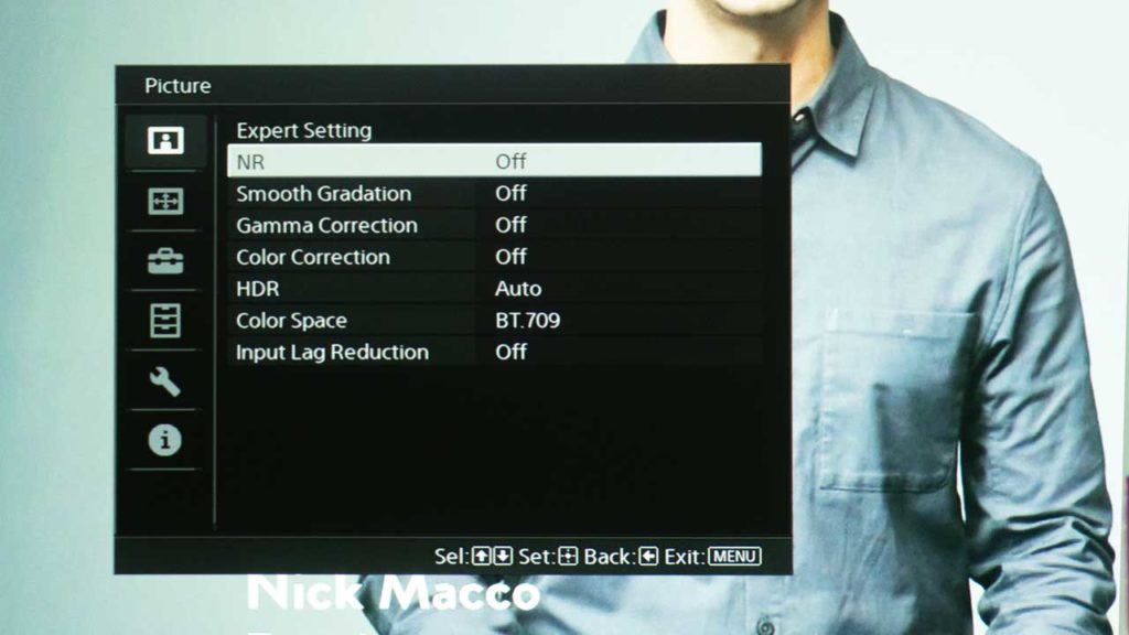 Sony Xw5000Es 4K Projector Menu - Projector Reviews - Image