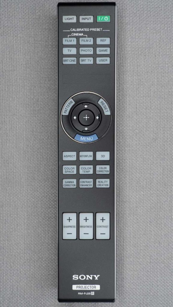Sony'S New Xw5000Es 4K Projector Remote Control - Projector Reviews - Image