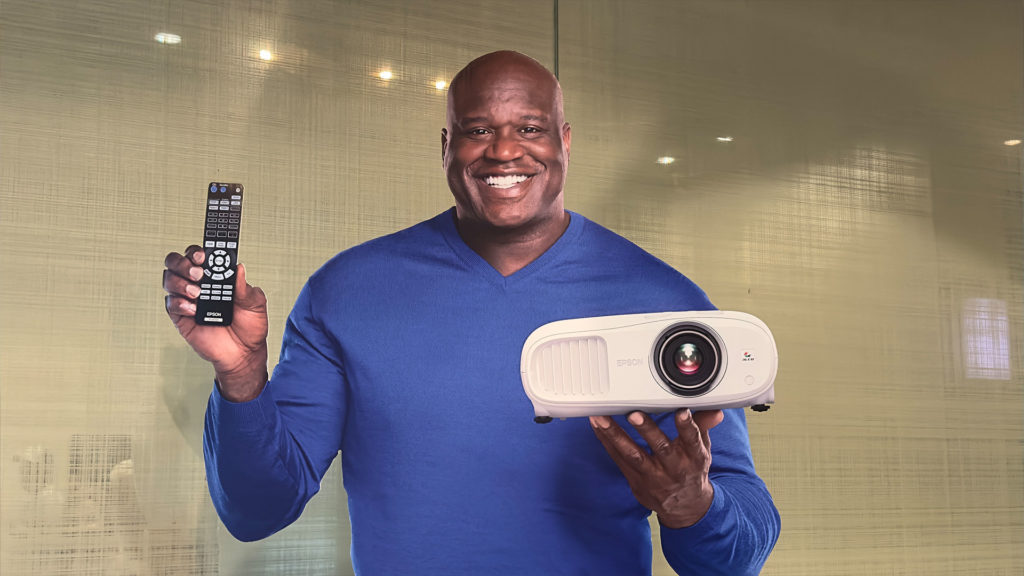 Life Size Shaq Cutout at Epson Projector Booth - Projector Reviews - Image