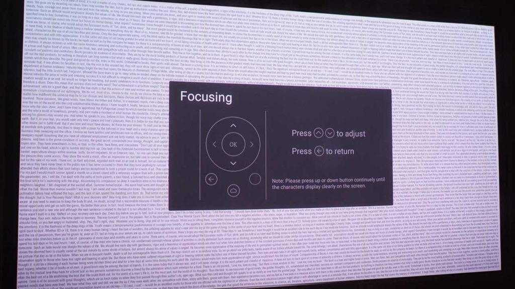 Hisense Px1 Focusing Mode - Projector Reviews - Image