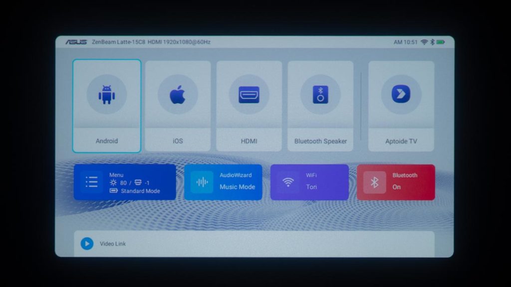 Asus Zenbeam Latte L1 Projector Menu - Projector Reviews - Image