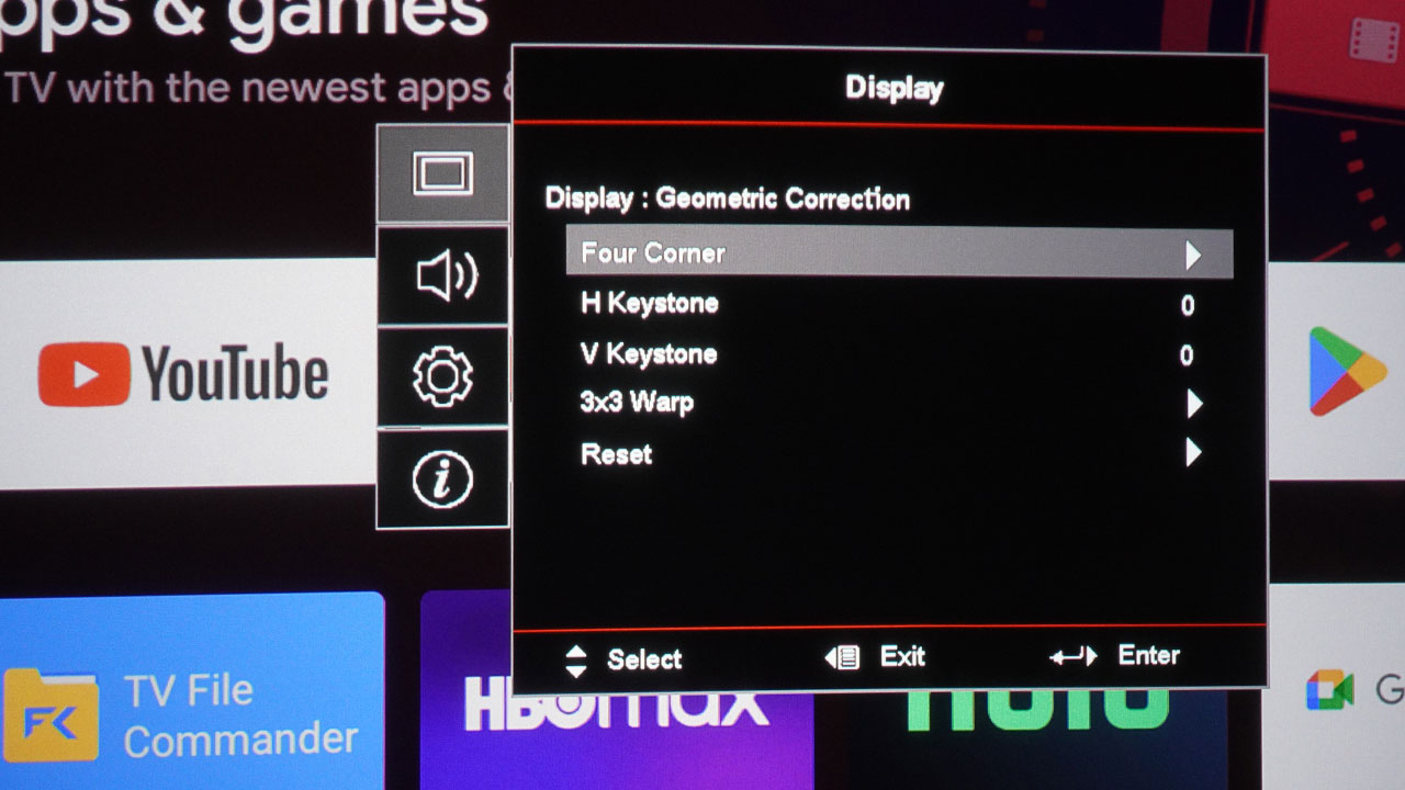 Optoma_CinemaX_D2_Menu4 - Projector Reviews image
