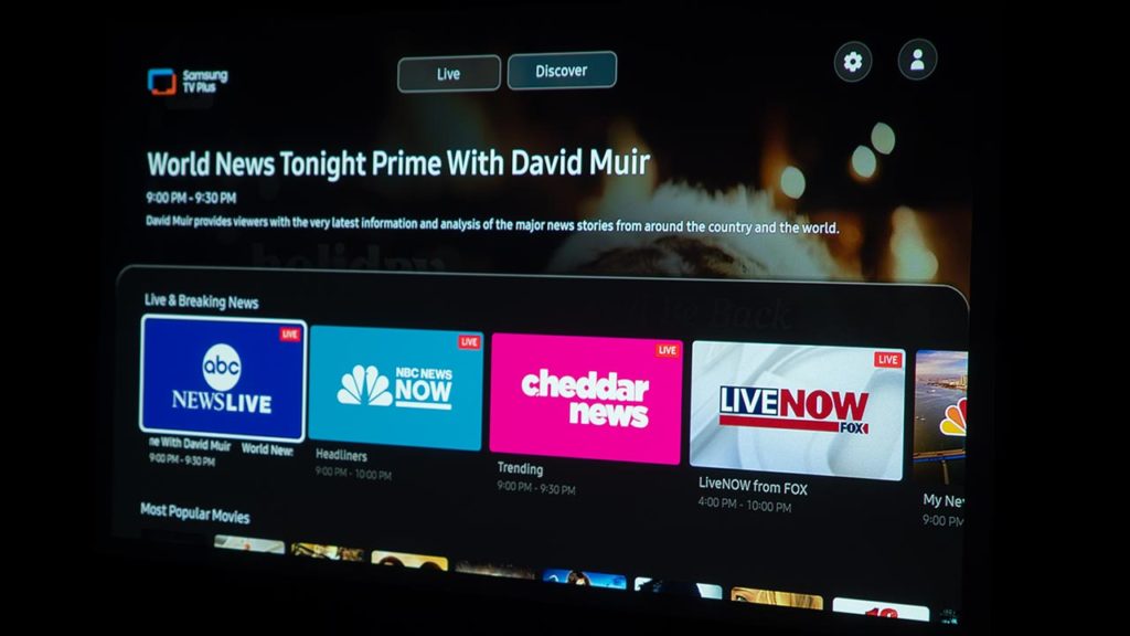 Samsung Freestyle Projector App Menus - Projector Reviews - Image