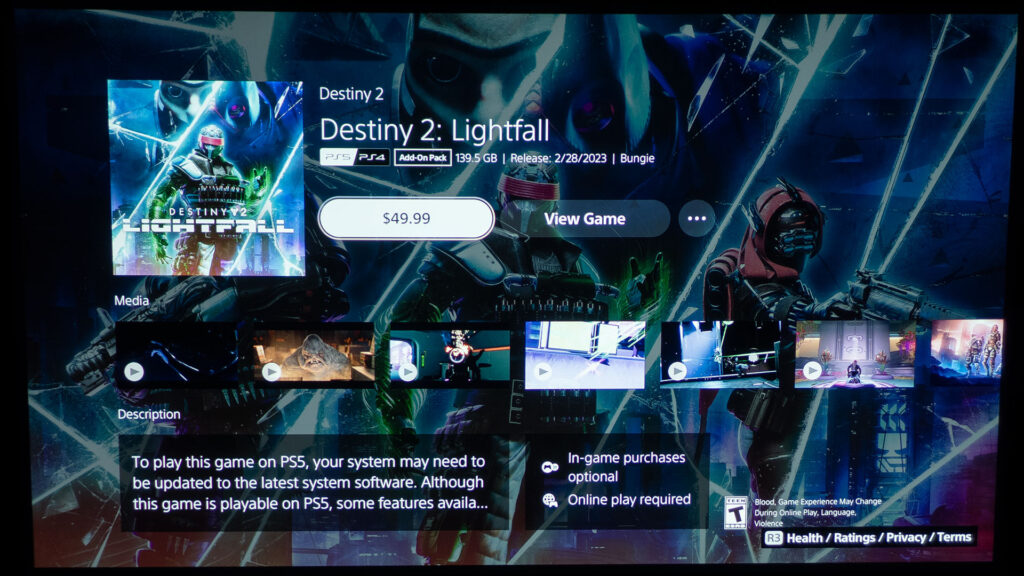 Destiny2: Lightfall Startup Screen - Projector Reviews - Image