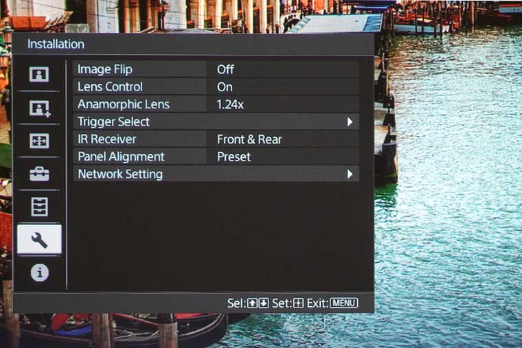 Sony Vpl-Xw6000Es Projector Menu - Projector Reviews - Image