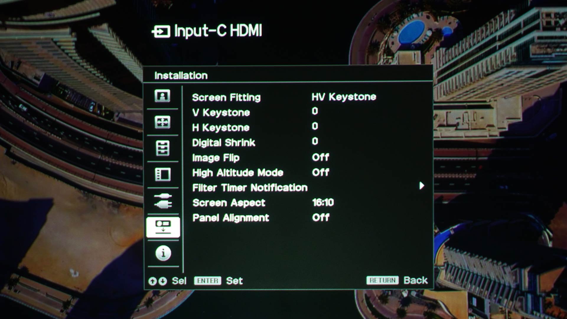 Sony Uses A Common Menu System - Projector Reviews - Image
