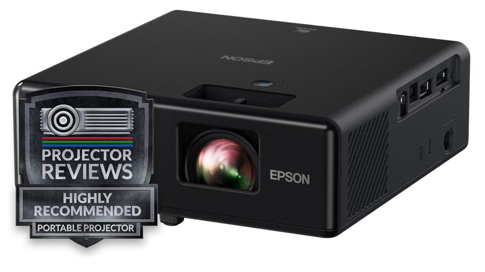 Epson-EF11-Front-Angle-2-with-Award - Projector-Reviews-Image