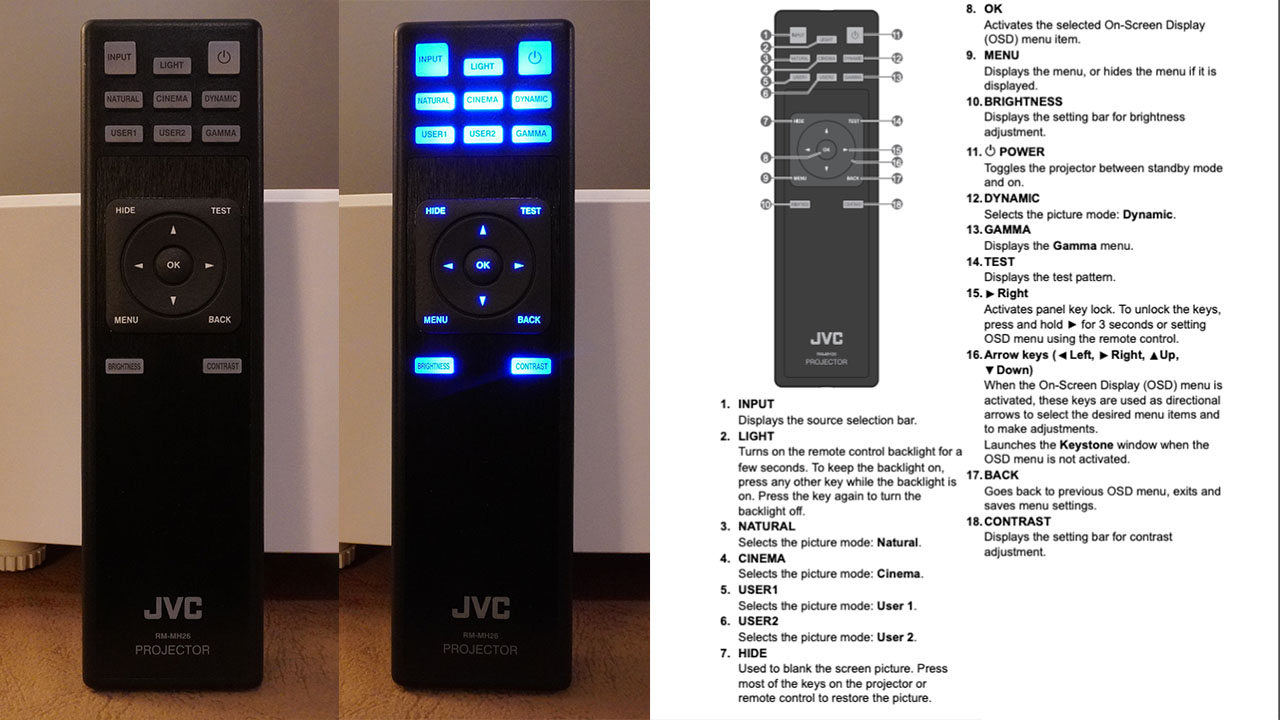 JVC LX-NZ30-Remote-1 - Projector Reviews - Image