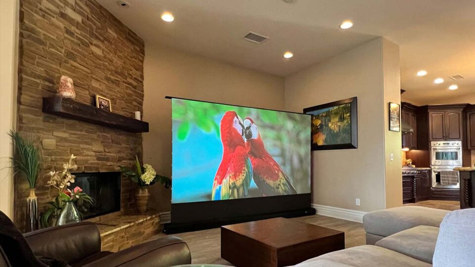 Elite Screens Kestrel Tab uprising Lifestyle - Projector Reviews - Image