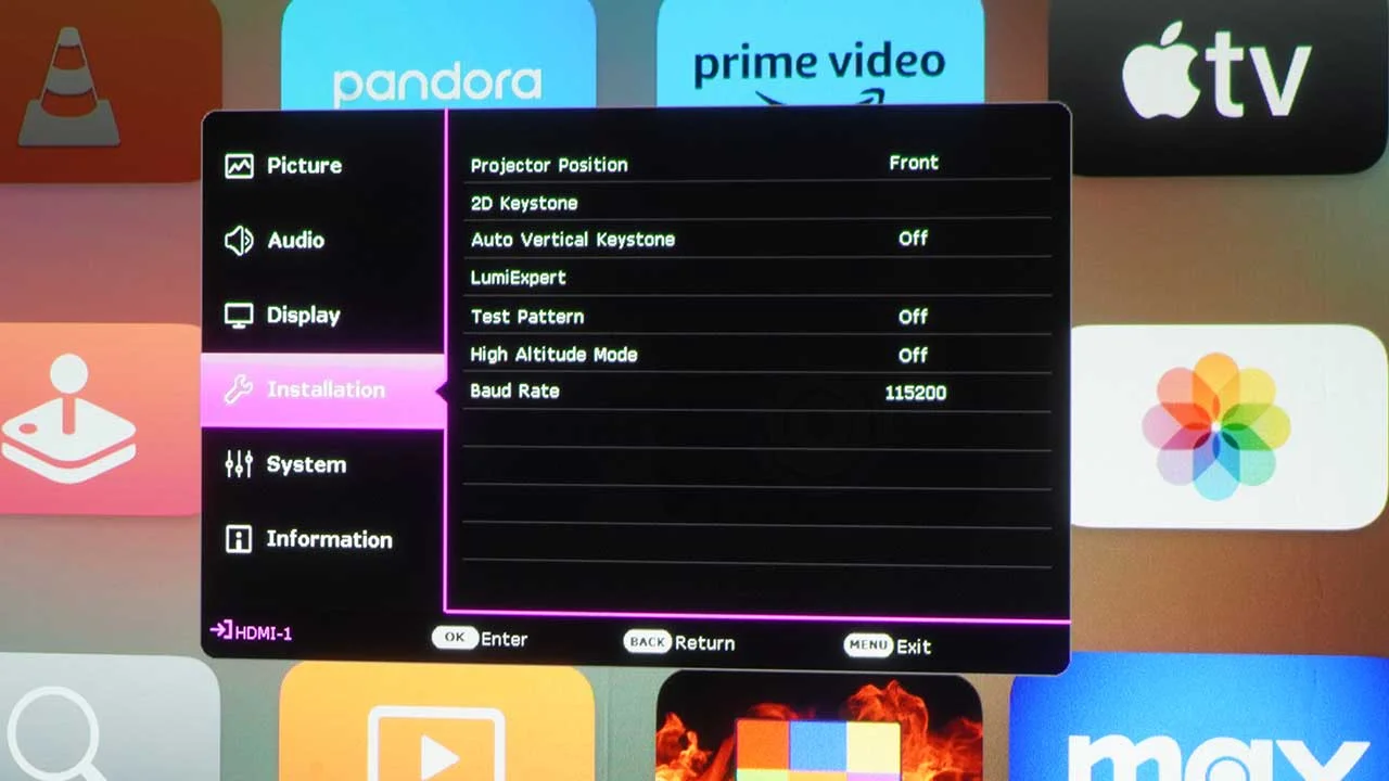 BenQ_HT2060_Menu - Projector Reviews Images
