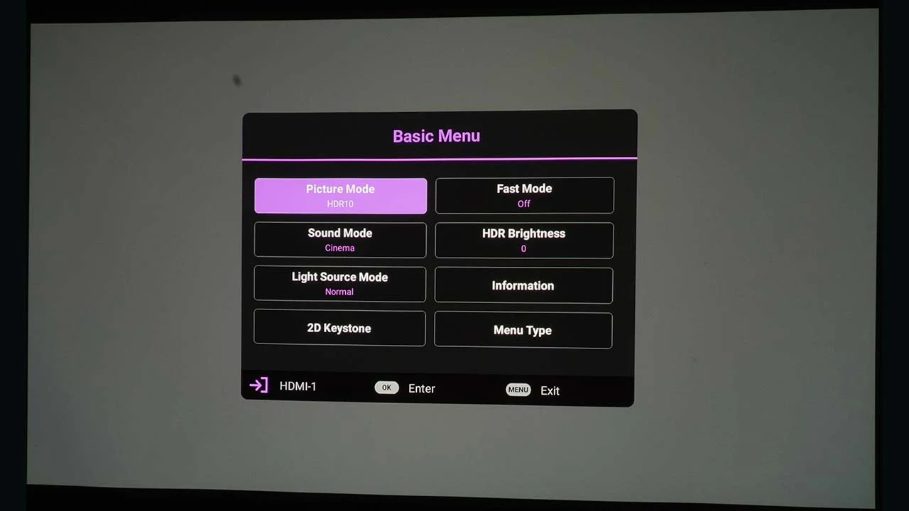 BenQ_HT3560_Menu#1 - Projector Reviews Images