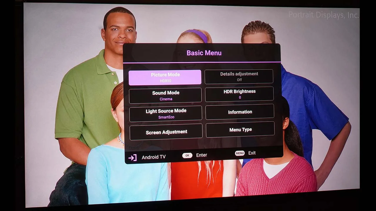 BenQ V5000i Menus - Projector Reviews Images