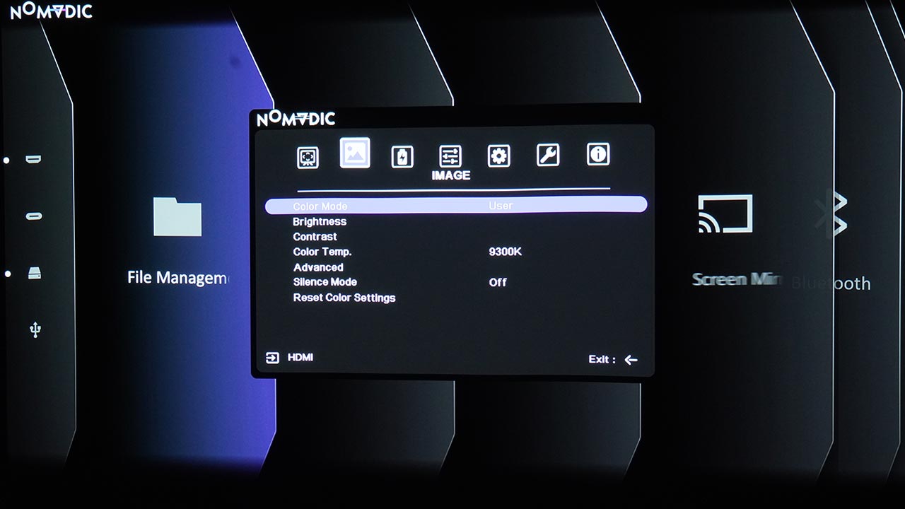 NOMVDIC_P1000_Menus#6 - Projector Reviews Images