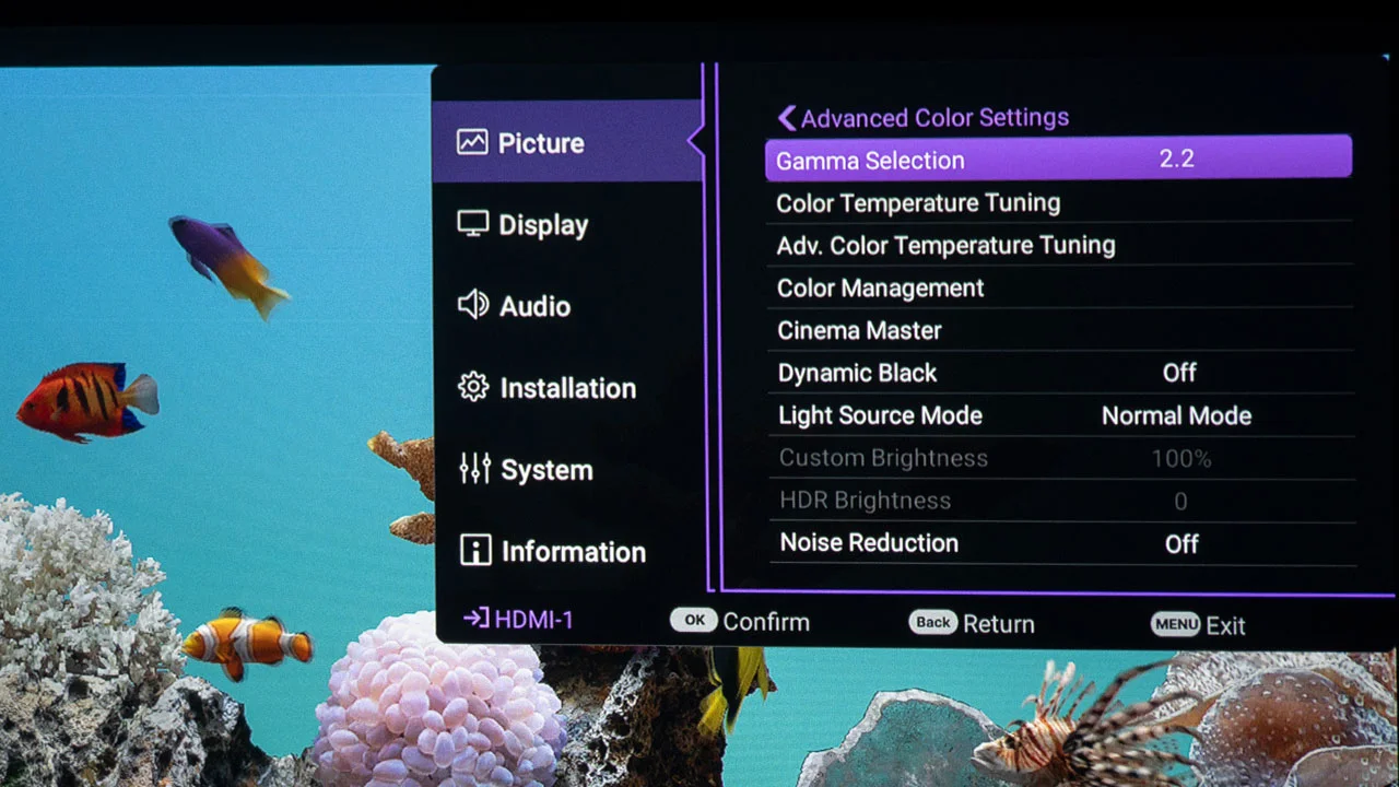 BenQ-W5800-Menu-6 - Projector Reviews - Image