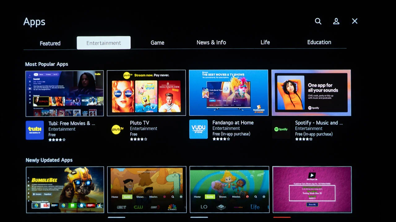 LG HU710PB Menu - Projector Reviews - Image