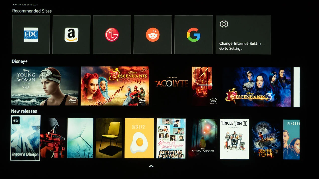 LG HU710PB Menu - Projector Reviews - Image