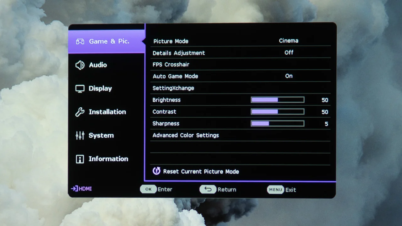 BenQ-X300G-Menu-1 - Projector Reviews Images