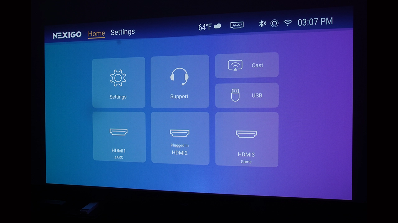NexiGo Aurora Pro Menus - Projector Reviews - Images