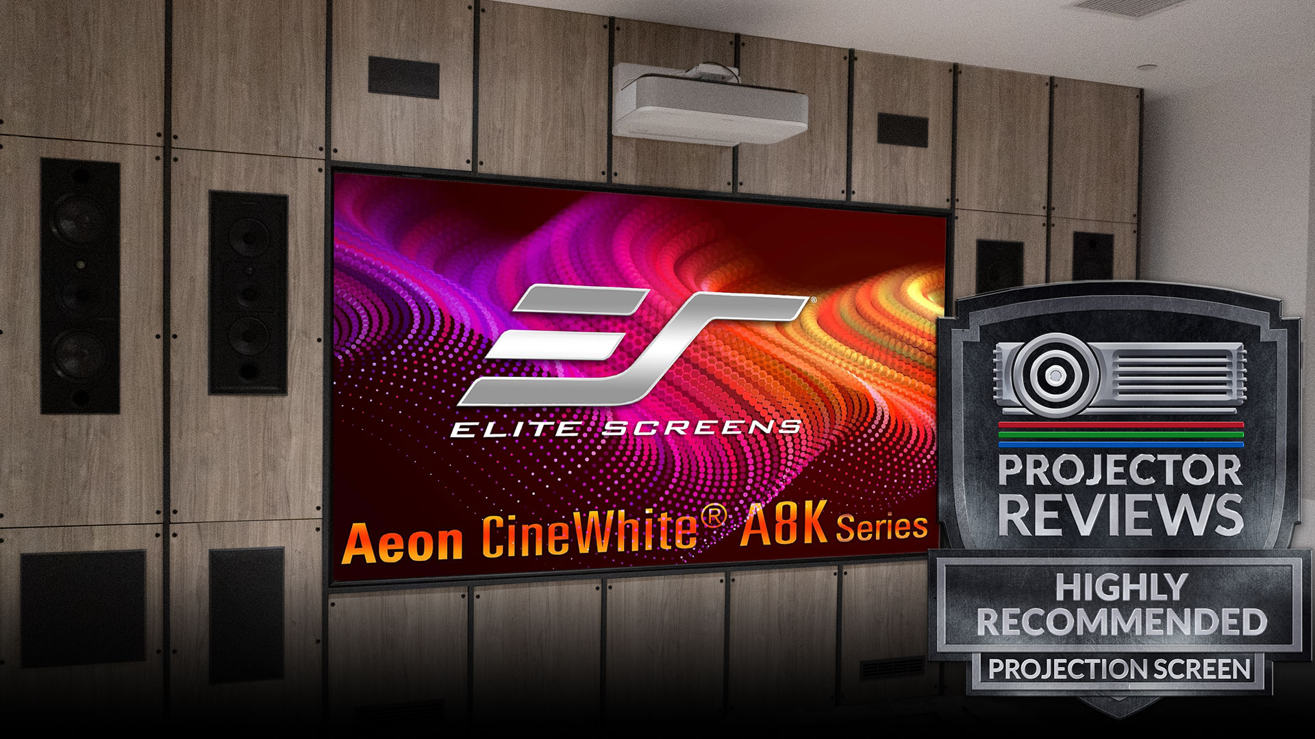 Elite-SCreen-Aeon-CineWhite-A8K-YT-Cover - Projector Reviews Images