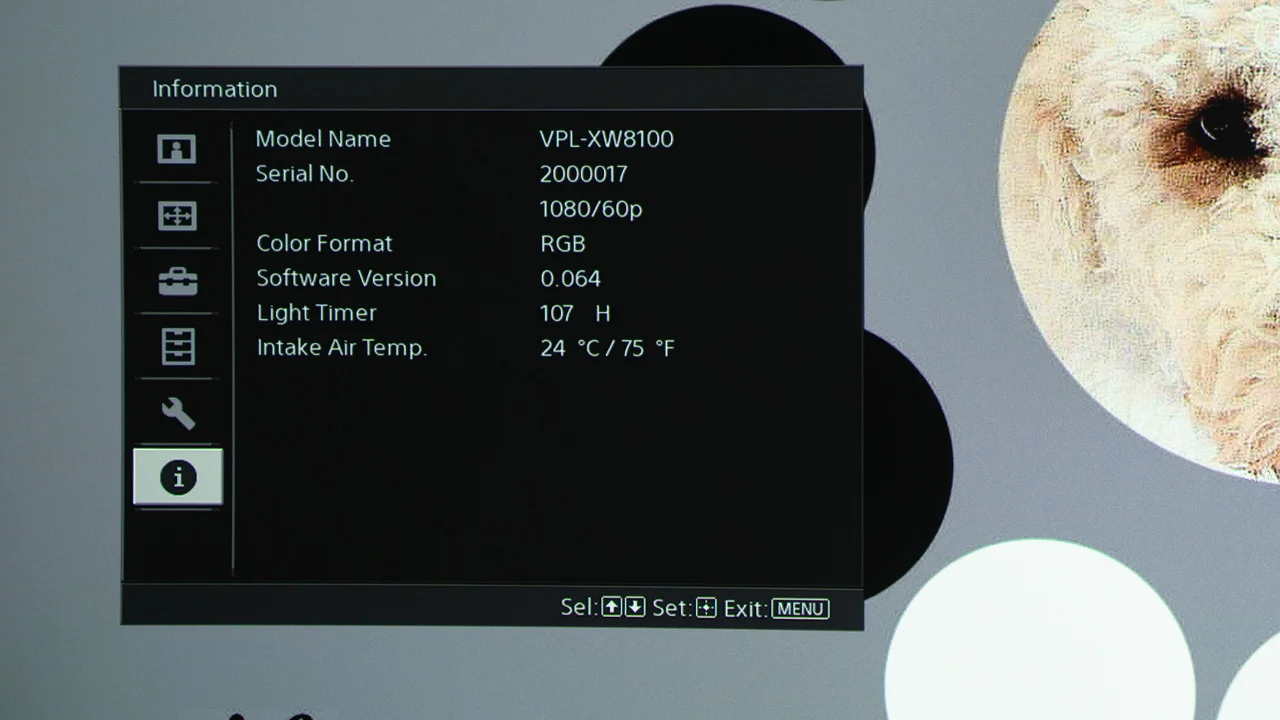 Sony-XW8100ES-Menu-8 - Projector Reviews Images