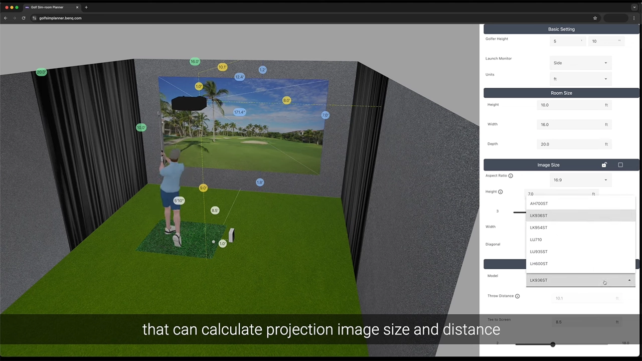 BenQ AH700ST "Ace" Golf Projector- Projector Reviews Images