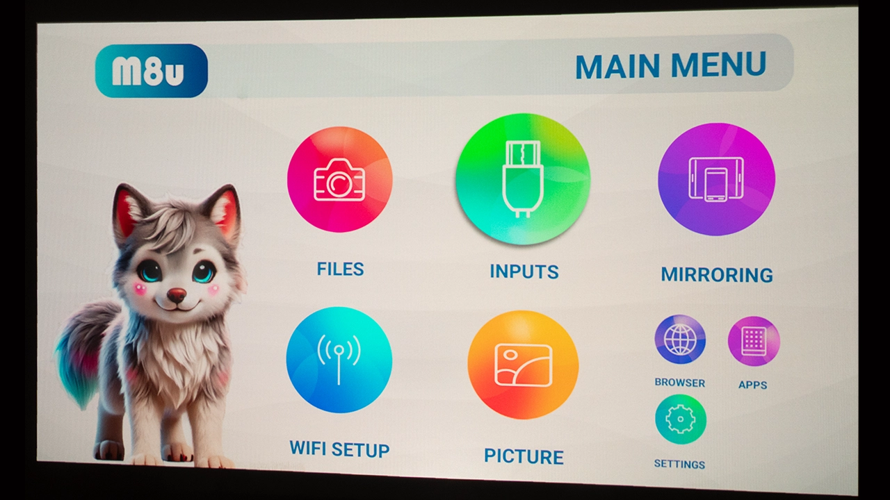 AAXA M8U Menus - Projector Reviews - Images