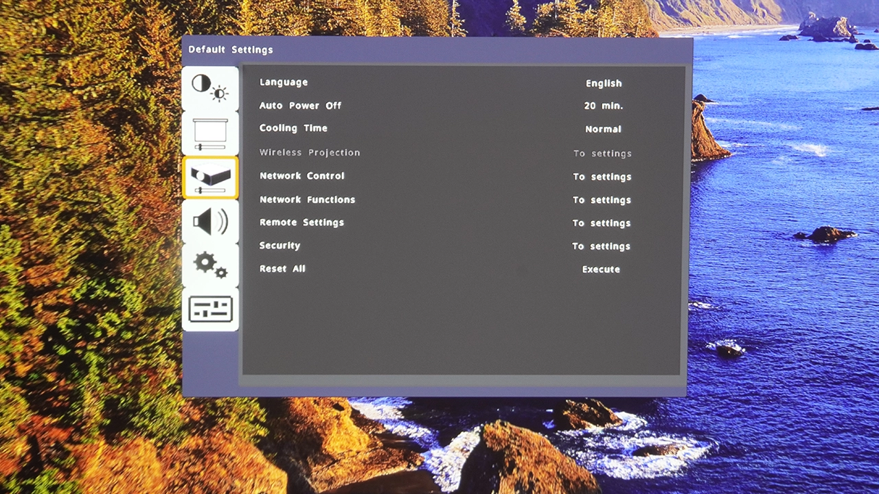 Ricoh UHL3660 Menu - Projector Reviews - Images