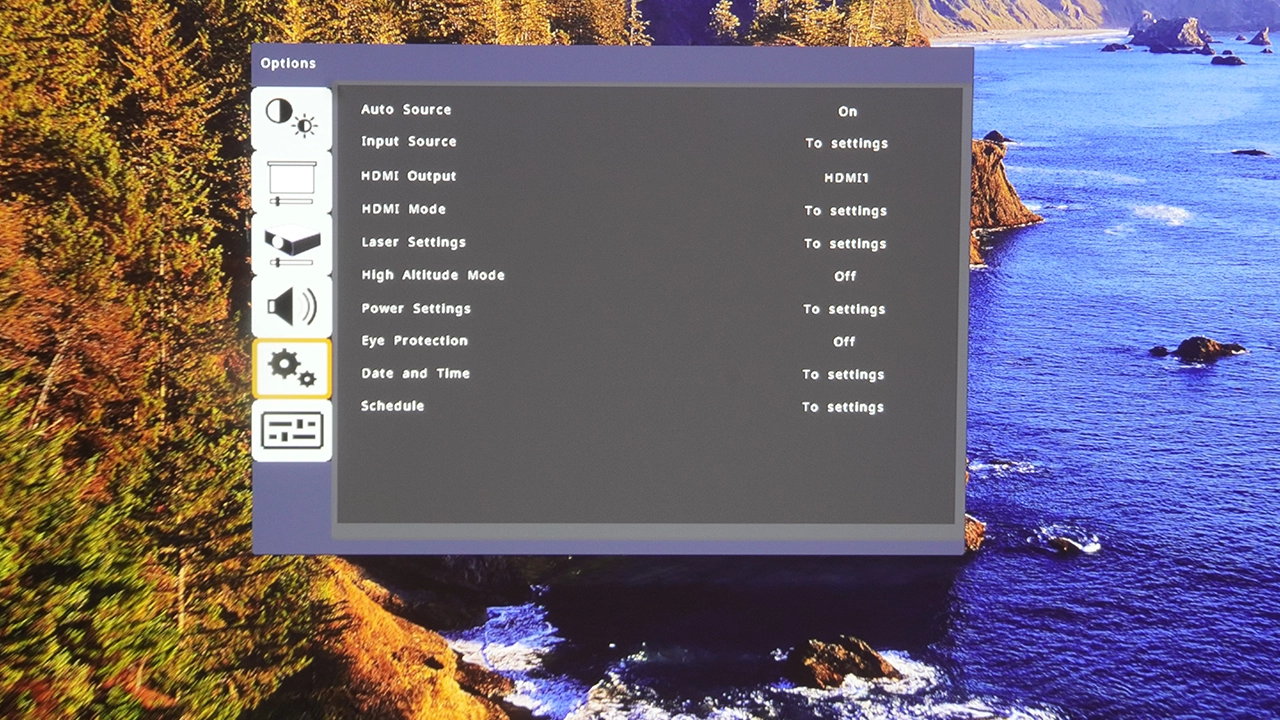 Ricoh UHL3660 Menu - Projector Reviews - Images