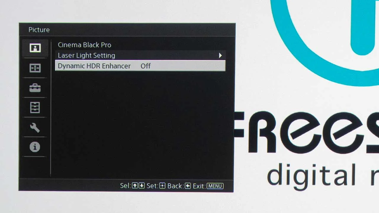 Sony BRAVIA 7 Menu - Projector Reviews - Images