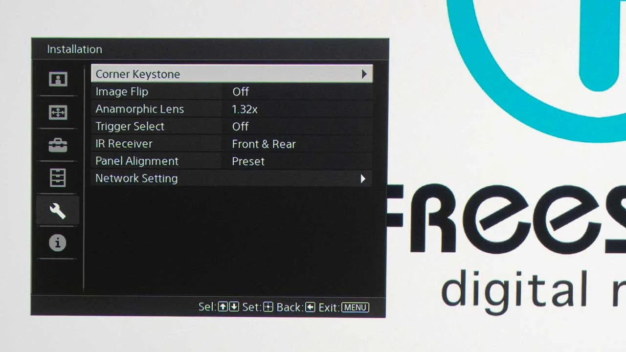 Sony BRAVIA 7 Menu - Projector Reviews - Images