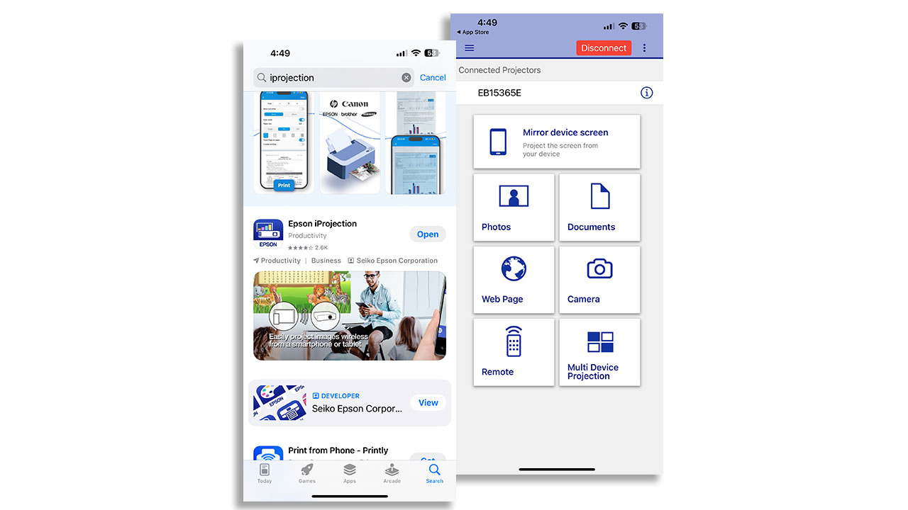 Epson-L895E-iProjection-app