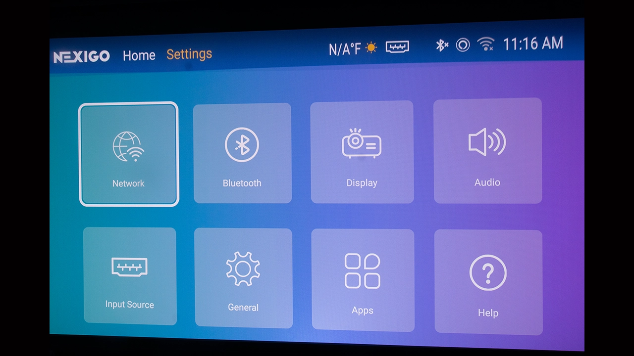 NexiGo Aurora Pro MKII Menu - Projector Reviews - Images