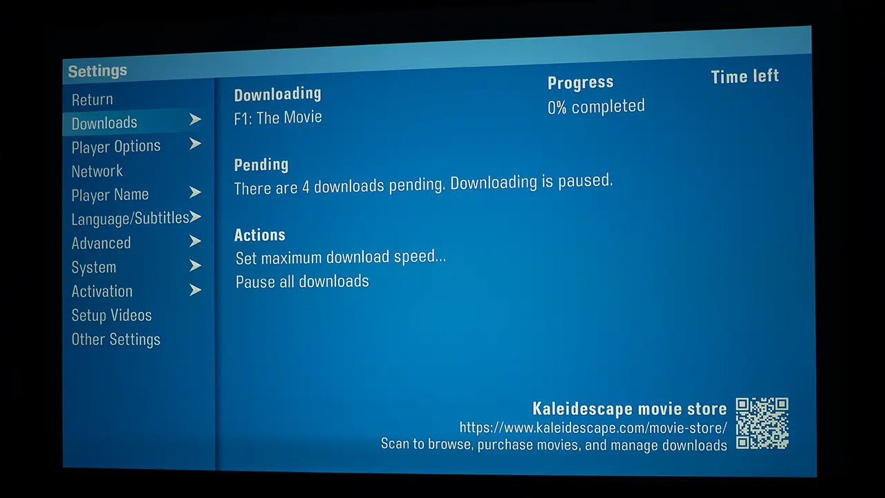 Kaliedescape Strato E Menu - Projector Reviews - Images