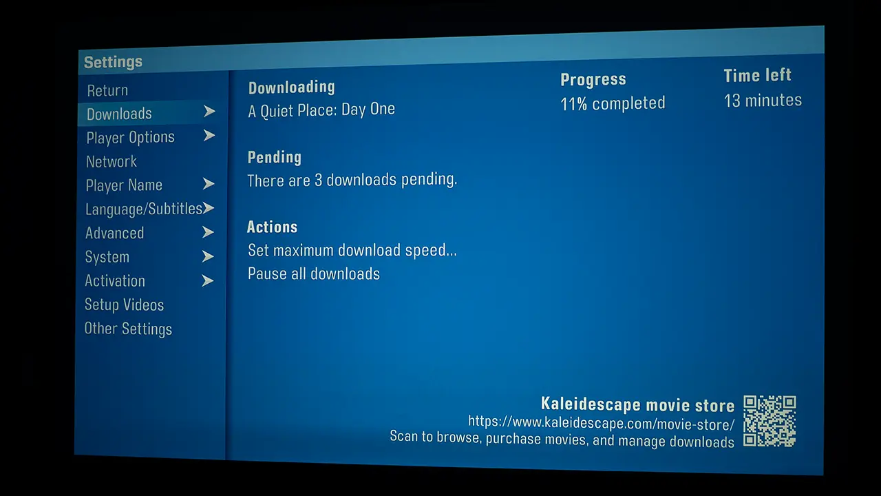 Kaliedescape Strato E Menu - Projector Reviews - Images