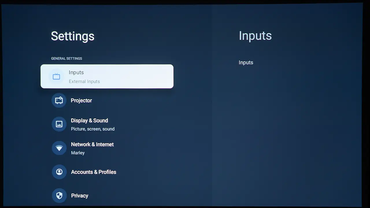 TCL PlayCube Menu - Projector Reviews - Images
